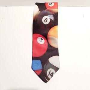 Vintage Ralph Marlin Pool Billiards Men Tie